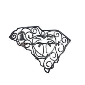 Southern Gates SC Palm Tree Bell Sterling Silver Brooch